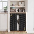 thumbnail image 6 of Black Golden Floral Kitchen Curtains 54 Inch Length, Modern Abstract Spring Flowers Tiers Curtains for Bathroom Bedroom Cafe, Light Filtering Small Window Treatment Short Drapes 2 Panels 42"Wx54"L, 6 of 8