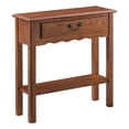 thumbnail image 1 of Leick Furniture Wood Wave Console Table in Medium Oak Finish, 1 of 8