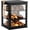 Black, variant on Bamboo Bread Box for Kitchen Countertop, Large 3 Layers Bread Storage Container for Homemade Bread with Window, Farmhouse Breadbox Organizer for Kitchen, Cabinet, Pantry (Natural, Meduim)