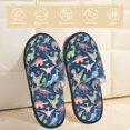 thumbnail image 2 of Balery Dinosaur Pantuflas de Casa de Felpa Silenciosas con Diseño Estampado, Zapatillas Cómodas Antideslizantes de Algodón para Interior-Large, 2 of 8