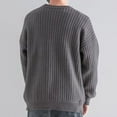 thumbnail image 4 of Yuanlong Mens Sweaters Oversized Cable Knitted Sweater For Round Neck Long Sleeve Pullover Tops Winter Layer Warm Clothes, 4 of 4