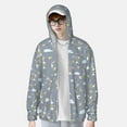 thumbnail image 4 of Fotbe Sleep Rabbit Men's Women's UPF 50+ Sun Protection Jacket Hooded Cooling Shirt with Pockets Hiking Outdoor Performance-Small, 4 of 9