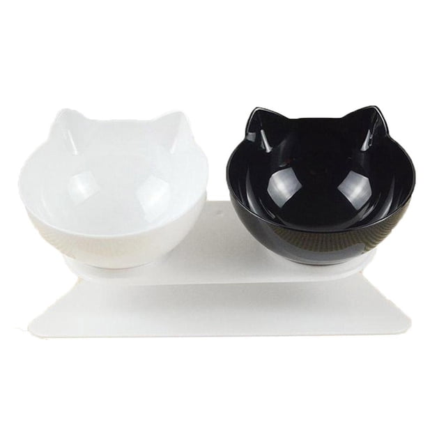 Alimentador De Agua Para Alimentos Para Mascotas Yuyangstore Tazón Doble Para Perros Comedero elevado para gatos Comedero doble