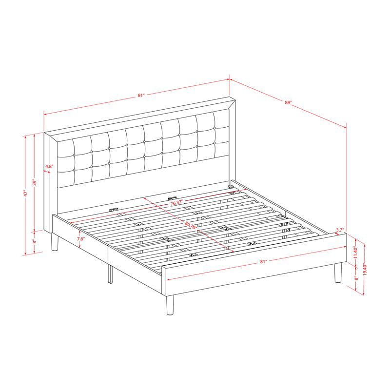 Fn08k 1vl0c 2 Piece Fannin King Bedroom, Amolife Full Bed Frame Assembly Instructions Pdf