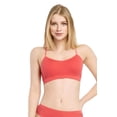 thumbnail image 4 of Women's Seamless Racerback Bralette Mesh at Sides, One Size, 6-Pack (Black/Deep Blue/Olive/Taupe/Peach/Rose Red), 4 of 4