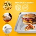 thumbnail image 2 of 11.7" × 11.7" Baking Pan for Compact Smart Oven，Food Grade Non-stick Toaster Oven Replacement Parts Accessories Compatible with Mini Smart Toaster Oven, Dishwasher Safe, 2 of 7