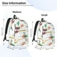 thumbnail image 2 of Disketp Pretty Floral With Leaves Mochila de Lona Estampada, Mochila Escolar de Viaje Ligera para Estudiantes y Portátil-Small, 2 of 5