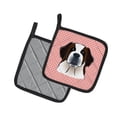 thumbnail image 2 of Carolines Treasures BB1246PTHD Checkerboard Pink Saint Bernard Pair of Pot Holders 7.5HX7.5W multicolor, 2 of 3