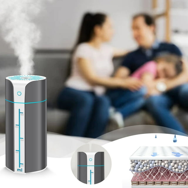 Kcavykas Home, Kitchen, Refrigerator Storage,Cool Mist Humidifiers for Babies, 1000ML Quiet And Small Humidifier for Bedroom Nightstand, Space Saving, Auto Shut off with LED Night