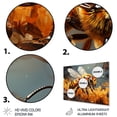 thumbnail image 3 of Designart "Geometric Portrait of a Busy Bee II" Animals Metal Art Living Room, 3 of 5