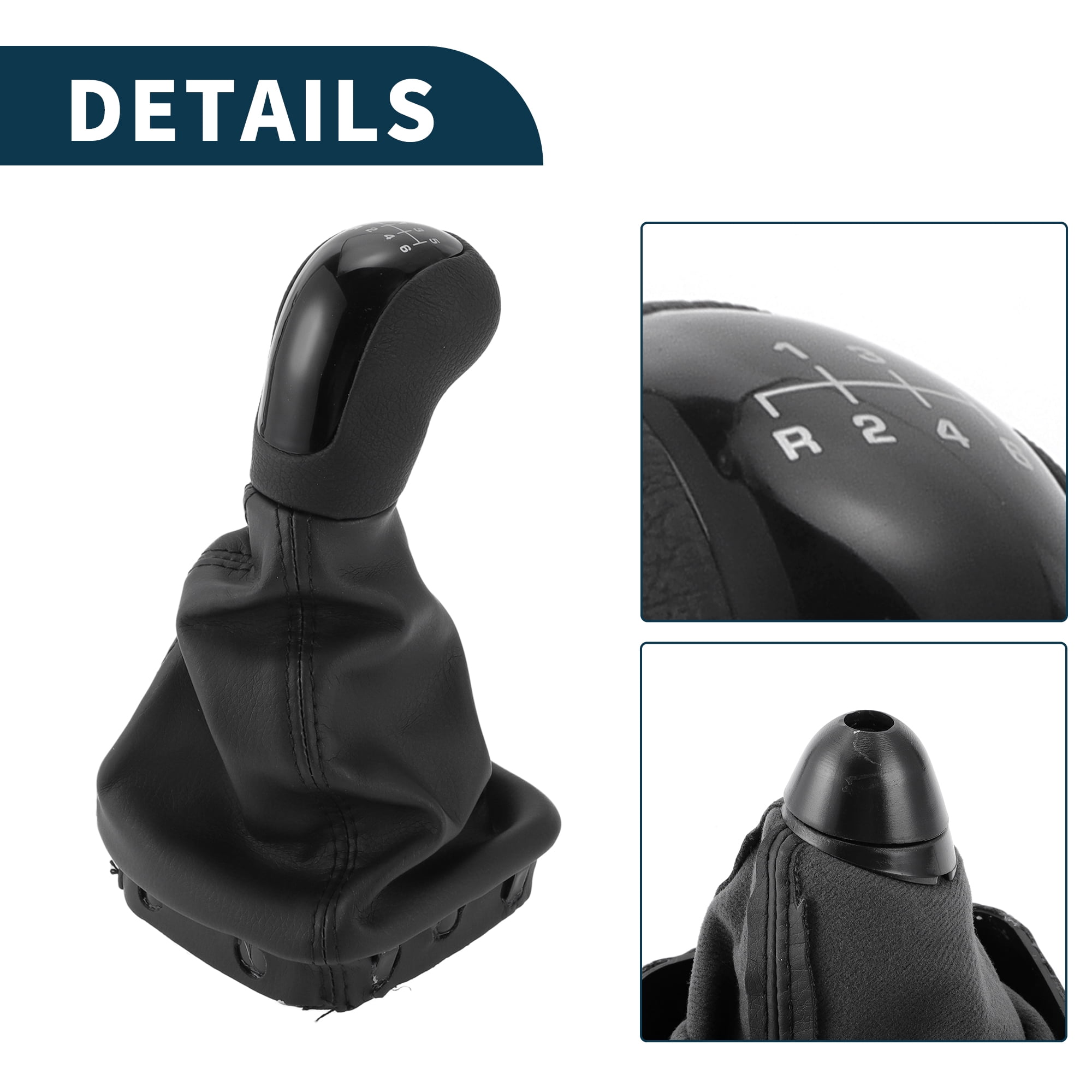 Unique Bargains Gear Shift Knob with Cover 6 Speed Manual Stick Shifter Knob for Mercedes-Benz A-Class 1997-2004 Plastic