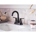 thumbnail image 2 of Moen Mikah Matte Black Two-Handle Bathroom Sink Faucet 4 in., 2 of 6