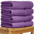 thumbnail image 4 of Luxury Hotel & Spa Collection Highly Absorbent, Quick Dry 100% Turkish Cotton 700 GSM, Eco Friendly Towel, for Bathroom Dobby Border Soft Bath Towel Set 27 X 54 -Plum, Bath Towels - Set of 4, 4 of 6