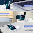 thumbnail image 2 of 3-in-1 Wireless Charger: Fast Charge for iPhone/Apple Watch/AirPods – Foldable, White, 2 of 6