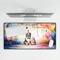 thumbnail image 4 of Happy Birthday to Australian Shepherd Kitten Party Balloons Cake Desk Mat Full Keyboard Mouse Pad Aussie Dog Lover Gifts Large Mousepad - 00027, 4 of 5