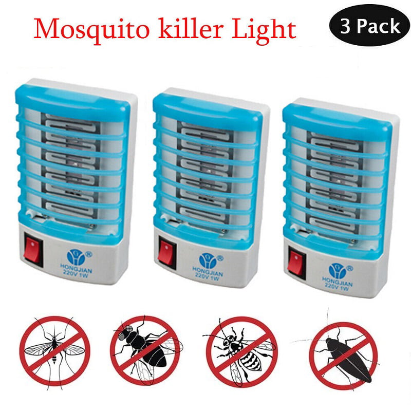 LED Socket Electric Mosquito Fly Bug Insect Trap Killer Zapper Small  Lamp Light 