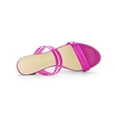 thumbnail image 5 of BLISSFUL STEP Women's Strappy Block Heel Slides Mules Sandals Hot Pink 8, 5 of 8