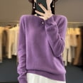 thumbnail image 6 of Warm Sweater for Women Wool Soft O-neck Pullover Autumn Winter Casual Knit Top Solid Color Regular Female Knitwear Woolen Woman, 6 of 7