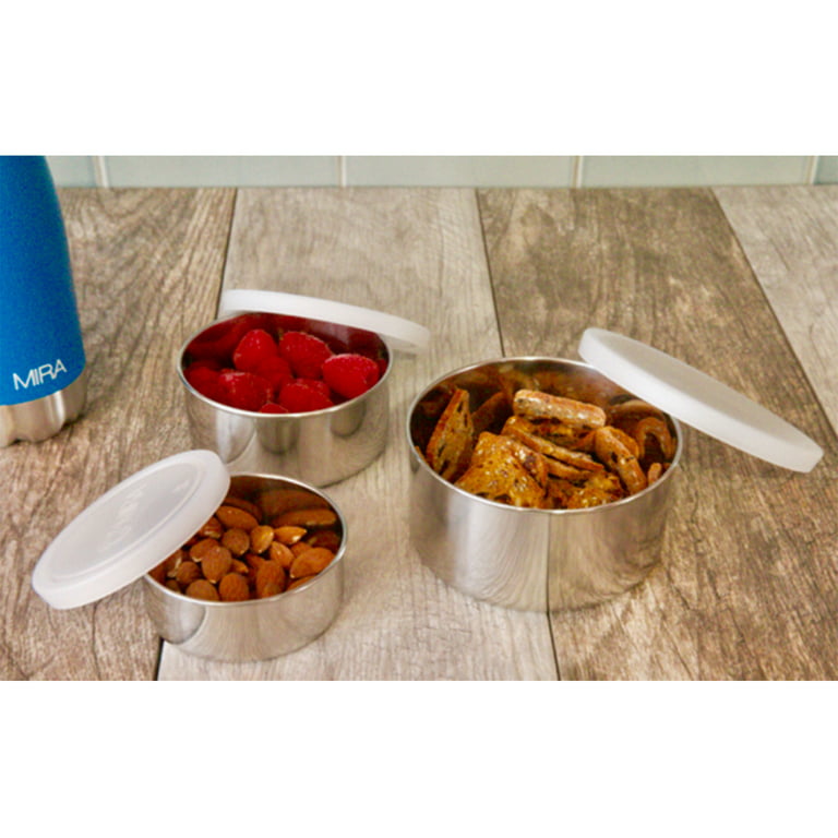 Stainless Steel Containers with Lids - Reusable Snack Containers