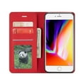 thumbnail image 2 of iPhone 8 Plus / 7 Plus Wallet Case iPhone 8 Plus / 7 Plus Luxury PU Leather Case, Book Folding Flip Retro Case with Kickstand, [RFID Blocking] Credit Card Slot Magnetic Closure Protective Cover, Red, 2 of 8