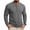 Dark Gray, variant on Men Long Sleeve Solid Crew Neck Henley T Shirt Four Button Notch Placket Soft Cotton Blend Curved Hem Regular Fit Daily Layering Casual Base Tee Green M