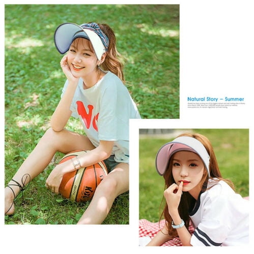Adult Unisex Wide Visor Cap Adjustable Sweat-Absorbent UV Protection