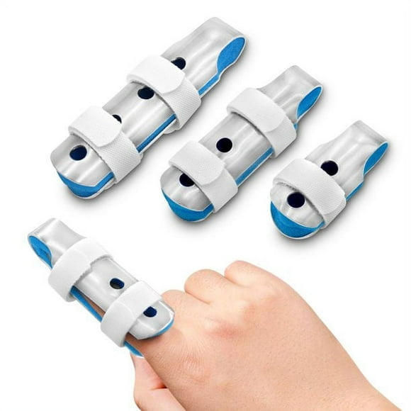 Pinkiou Metal Finger Splints and Braces, 3PCS Finger Support Brace Finger Stabilizer with Soft Foam Interior and Loop Straps for Broken Fingers Straightening Arthritis Knuckle Immobilization