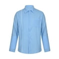 thumbnail image 3 of LilyLLL Men's Roll Tab Long Sleeve Buttons Down Shirt Tops Holiday Casual T-shirt, 3 of 5