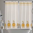 thumbnail image 3 of Orange Pumpkins Fall Kitchen Curtains 84 Inches Long, Thanksgiving Maple Leaf Burlap Rod Pocket Window Curtains Panels for Bedroom/Bathroom/Nursery, Light Filtering Treatment Curtains Drapes 52"x84", 3 of 5