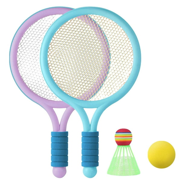 Lot 2 Raquettes Badminton Légères 95g – Avec 3 Volants, Sac, Poignées – Bleu