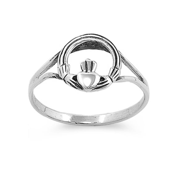 Claddagh Heart Promise Ring .925 Sterling Silver Band Jewelry Female Male Unisex Size 3