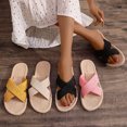 thumbnail image 4 of Zanvin Womens Sandals Clearance Women Shoes Summer Beach Sandals Slippers Imitation Hemp Rope Travel Flat-bottom Shoes, Pink, 39, 4 of 7