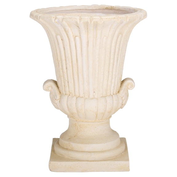 Safavieh 18.9" x 18.9" x 24.8" Pedestal Off-White Magnesium Oxide Plant Pot