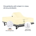 thumbnail image 2 of SGI Bedding Egyptian Cotton Top Split Sheet Set Stripe Adjustable Bed 34" Split Head Queen 600 TC 15" Deep Ivory, 2 of 9