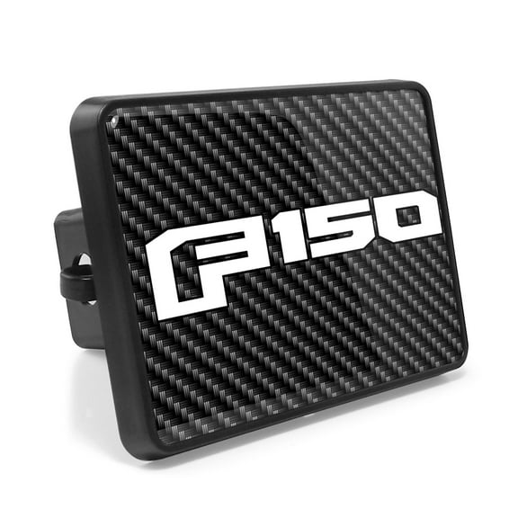 Ford F-150 2015-2017 Carbon Fiber Look UV Graphic Metal Plate on ABS Plastic 2 inch Tow Hitch Cover