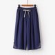 thumbnail image 2 of Pantalones cortos de lino de algodón Harlan para hombre - Pantalones informales de verano holgados con cintura elástica y cinturilla ajustable, 2 of 4