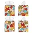 thumbnail image 2 of Goofa Fall Maple Leaves Tissue Box Cover PVC Leather Tissue Holder Square Facial Tissue Case Facial Paper Organizer Dispenser for Bathroom, Vanity Countertop, 2 of 8