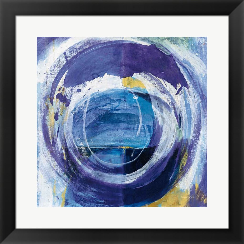 Danhui Nai Abstract Blue and Purple Framed Print 19.5" x 19.5"