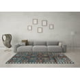 thumbnail image 3 of Ahgly Company Indoor Square Persian Light Blue Traditional Area Rugs, 4' Square, 3 of 4