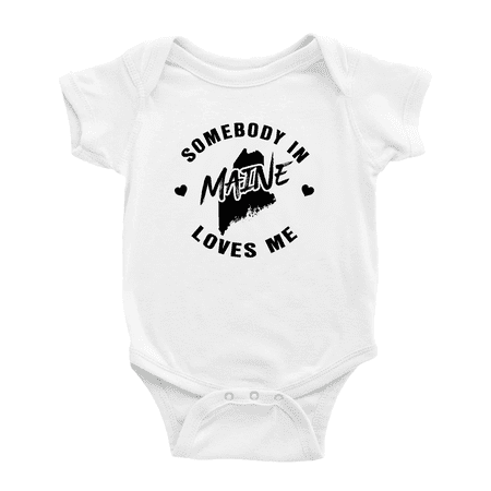 

Somebody in Maine Loves Me Cute Baby Bodysuit 6-12 Months