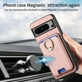 thumbnail image 4 of Allytech Google Pixel 9 Pro XL Case, Detachable Magnetic Wallet Case with Card Holder & Ring Stand, Support Car Mount, Premium PU Leather Shockproof Durable Protective Slim Case Cover - Pink, 4 of 11