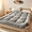 Gray, variant on Oaskys Short Plush Mattress Topper with Elastic Fixation Belt – Soft & Warm for Secure Storage, Ideal for Sleepovers, Camping & Everyday Lounging