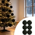 thumbnail image 2 of Hvmvliv 6 Pack Flocked Christmas Tree Ball Ornaments with Soft Velvet Finish for Xmas Holiday Decor, 2 of 7
