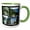 Green/White, variant on 3drose, Acadia National Park - Collage Views, 11oz Two-tone Red Mug