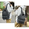 thumbnail image 2 of Sunyuer Vintage Washed Denim Backpack for Women Men, Distressed Casual Denim Backpack, Large Capacity Lightweight School Backpack, Durable Travel Daypack Classic Jeans Rucksack for Daily Outdoor, 2 of 7