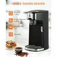thumbnail image 5 of Single Serve Coffee Maker, Small Kcup & Ground Coffee Machine with Tea Option, Fast 90-Second Brew, Adjustable Tray, 18.6 oz Water Tank, 5 of 7