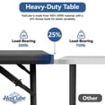 thumbnail image 2 of HaiCube 4FT Folding Table, Adjustable Height 23–29in, Heavy Duty Portable Table, Waterproof HDPE, Fold-in-Half for Picnic & Indoor, Black (New), 2 of 9