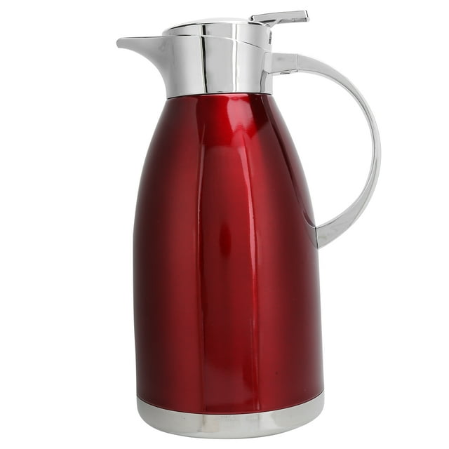 Vacuum Insulated Jug, Rust-proof And Easy To Clean Double-Wall Stainless Steel Isosteel Vacuum Jug, For Milk Tea Coffee,Tea,Beverage Red