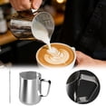 thumbnail image 2 of Stainless Steel Milk Frothing Pitcher with Measurement Scale for Latte Art and Cappuccino Preparation, 2 of 7