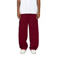 thumbnail image 2 of Men's Baggy Sweatpants Wide Leg Casual Joggers Loose Drawstring Elastic Waist Pants with Pockets Wine 2XL, 2 of 5